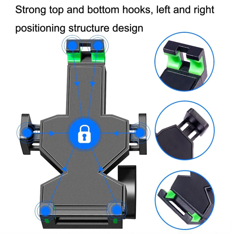 A04 Metal Motorcycle Mobile Phone Navigation Bracket Bicycle Frame Multifunctional Car Fixed Clamp(U Car Handlebar Model) - Holder by PMC TechLife | Online Shopping South Africa | PMC TechLife | Buy Now Pay Later Mobicred