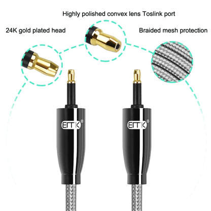 EMK QH4.0 Mini Toslink 3.5mm Interface SPDIF Audio Fiber Optical, Length: 10m(Black) - Audio Optical Cables by EMK | Online Shopping South Africa | PMC Jewellery | Buy Now Pay Later Mobicred