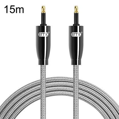 EMK QH4.0 Mini Toslink 3.5mm Interface SPDIF Audio Fiber Optical, Length: 15m(Black) - Audio Optical Cables by EMK | Online Shopping South Africa | PMC Jewellery | Buy Now Pay Later Mobicred