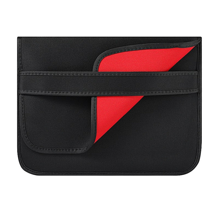 17 Inch Neoprene Laptop Lining Bag Horizontal Section Flap Clutch Bag(Black) - 15.6 - 17 inch by PMC Jewellery | Online Shopping South Africa | PMC Jewellery