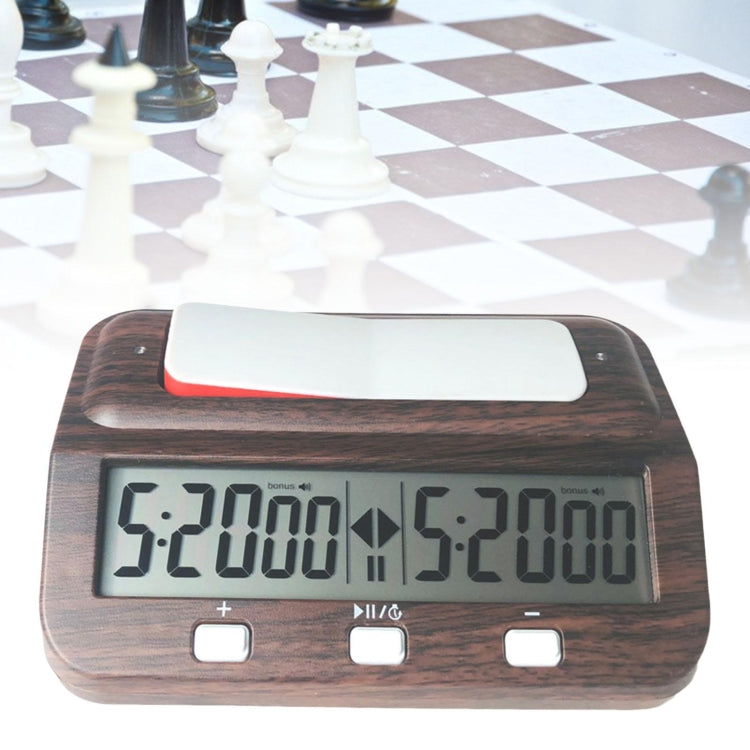 HQT101w Plastic Chess Clock Go Chess Timer(Wood Grain) - Alarm Clocks by PMC Jewellery | Online Shopping South Africa | PMC Jewellery | Buy Now Pay Later Mobicred