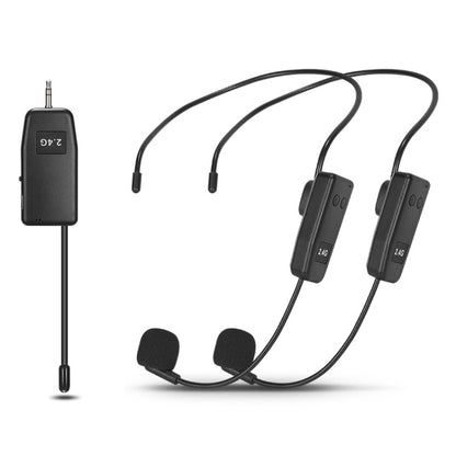 One For Two UHF Wireless Headset Microphone Lavalier Headset Amplifier - Microphone by PMC Jewellery | Online Shopping South Africa | PMC Jewellery