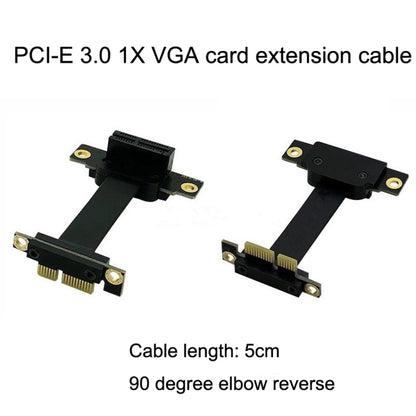 PCI-E 3.0 1X To 1X 90 Degrees Reverse Graphics Card / Wireless Network Card / Conversion Card Extension Cable(Black) - PCIE Cable by PMC Jewellery | Online Shopping South Africa | PMC Jewellery