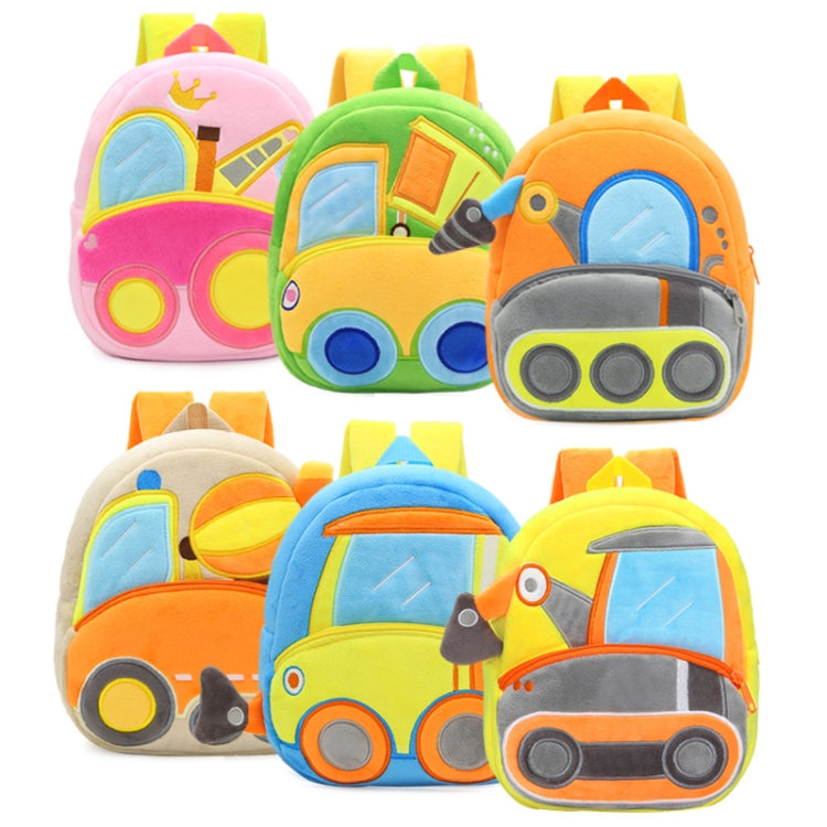 3D Cartoon Trucks Cars Plush Kids Backpack Children School Bags(Oil Tank) - Kids Bags by PMC Jewellery | Online Shopping South Africa | PMC Jewellery