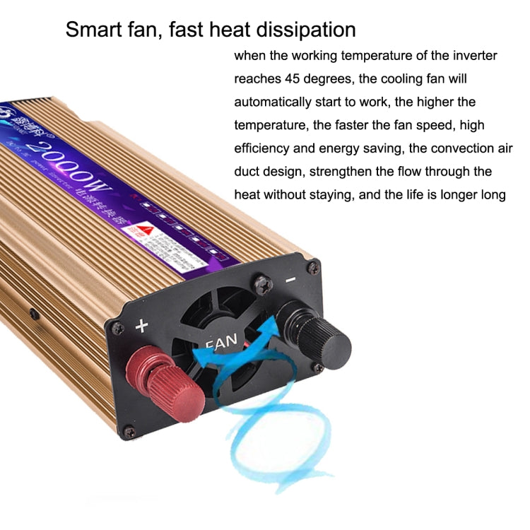 XINBOKE 2000W Ruling String Wave Car Inverter Solar Photovoltaic Inverter 48V To 220V - Modified Square Wave by PMC Jewellery | Online Shopping South Africa | PMC Jewellery