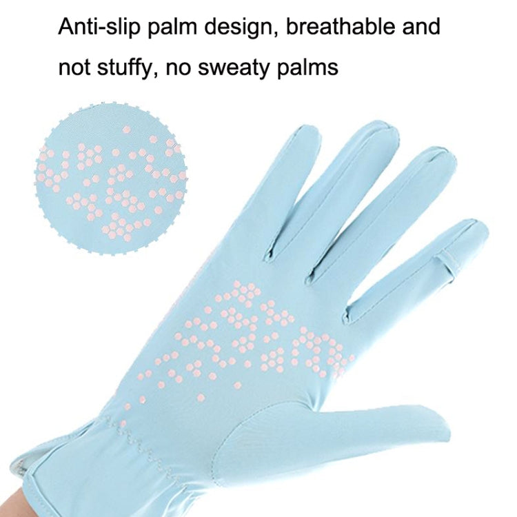 1pair Driving Sunscreen Anti-ultraviolet Thin Summer Ice Silk Dew Finger Non-slip Riding Gloves Free Size(Smoke Gray) - Safety Gloves by PMC Jewellery | Online Shopping South Africa | PMC Jewellery