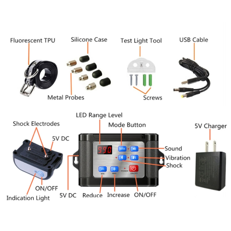 Outdoor Wireless Electronic Pet Fence Night Reflective Collar, Specification: One for  Three(UK Plug) - Training Aids by PMC Jewellery | Online Shopping South Africa | PMC Jewellery | Buy Now Pay Later Mobicred