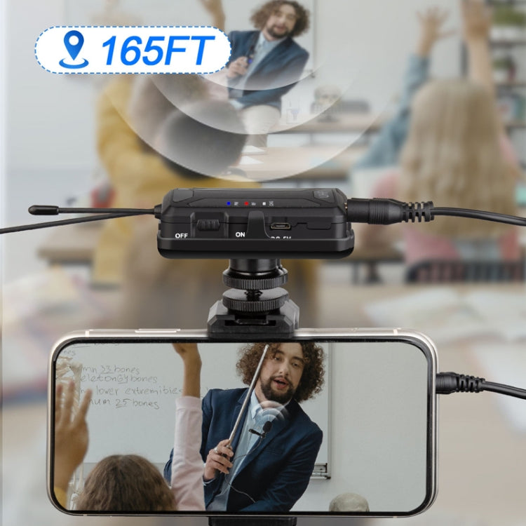 Q6 1 Drag 2 Wireless Lavalier With Stand USB Computer Recording Microphone Live Phone SLR Lavalier Microphone - Microphone by PMC TechLife | Online Shopping South Africa | PMC TechLife | Buy Now Pay Later Mobicred