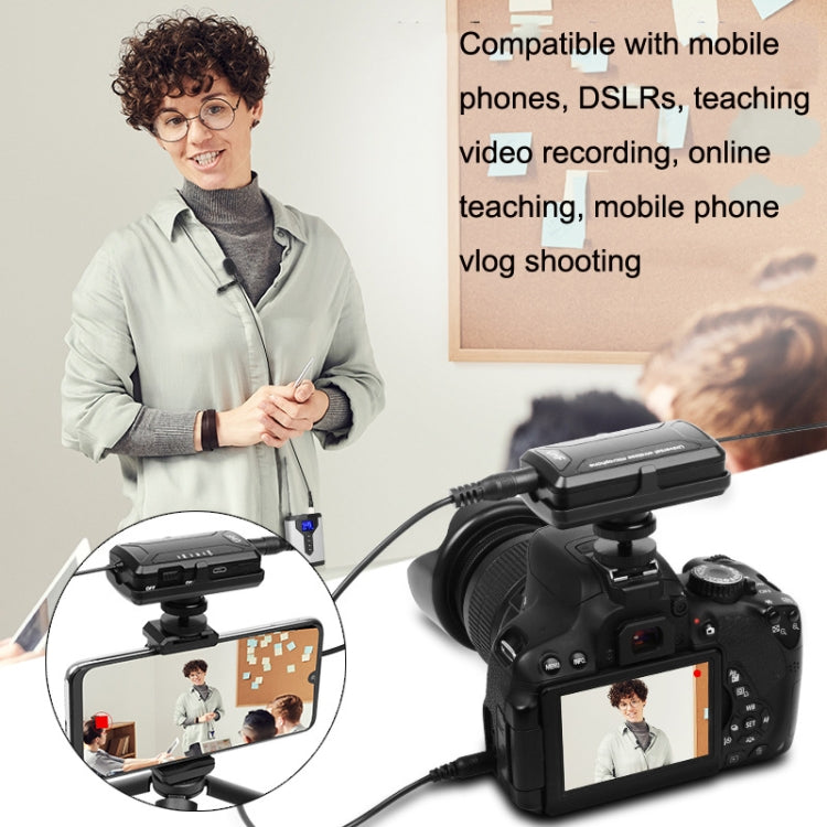 Q6 1 Drag 2 Wireless Lavalier With Stand USB Computer Recording Microphone Live Phone SLR Lavalier Microphone - Microphone by PMC TechLife | Online Shopping South Africa | PMC TechLife | Buy Now Pay Later Mobicred