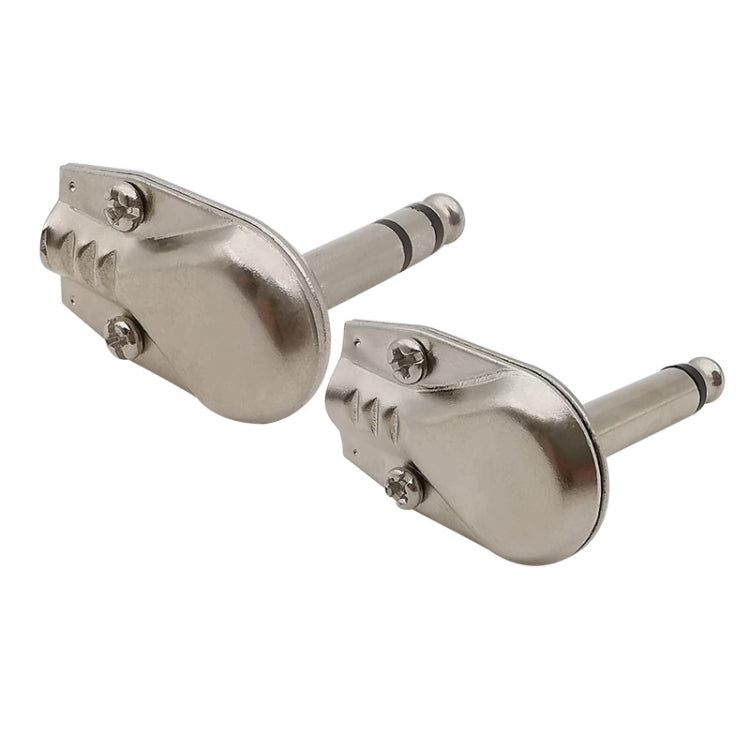 10pcs 6.35mm Right Angle Guitar Plug Audio Microphone Amplifier Connector, Specification: Mono - Microphone Audio Cable & Connector by PMC TechLife | Online Shopping South Africa | PMC TechLife