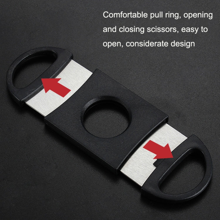 5pcs Mini Black Stainless Steel Double Edge Cigar Scissors Cigar Crushers - Cigarette Box & Ashtrays by PMC TechLife | Online Shopping South Africa | PMC TechLife
