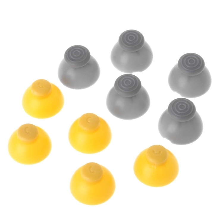 For Nintendo Gamecube NGC Controller 10pcs Joystick Cap Replacement Parts(Yellow) - Switch Spare Parts by PMC Jewellery | Online Shopping South Africa | PMC Jewellery