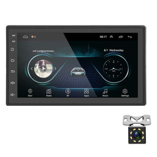 A2222KT 7 Inch Android Navigation WiFi Version 1+32G GPS Bluetooth 2.5D Screen Car Central Control MP5 Player, Style: Standard+8Lights Camera - Car MP3 & MP4 & MP5 by PMC Jewellery | Online Shopping South Africa | PMC Jewellery | Buy Now Pay Later Mobicred