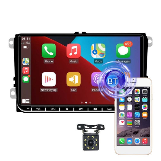 A2743 For Volkswagen 1+16G 9-inch Central Control Large Screen With Carplay Car Android10.0 Navigator Player, Style: Standard+8Lights Camera - Car MP3 & MP4 & MP5 by PMC Jewellery | Online Shopping South Africa | PMC Jewellery | Buy Now Pay Later Mobicred