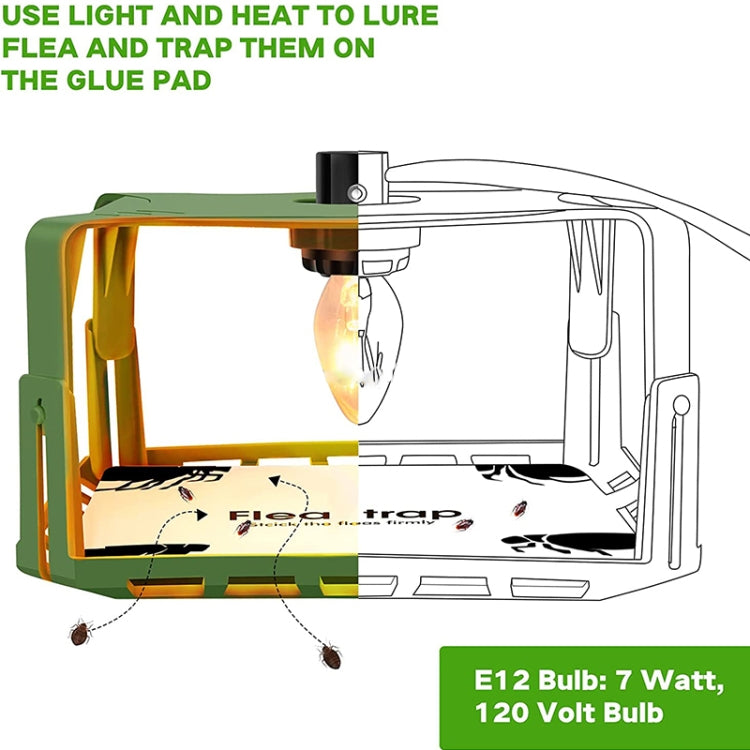 1pcs SK121 Square Fly Trap Flea Trap Pet Household Flea Light Catcher(EU Plug) - Traps by PMC Jewellery | Online Shopping South Africa | PMC Jewellery | Buy Now Pay Later Mobicred