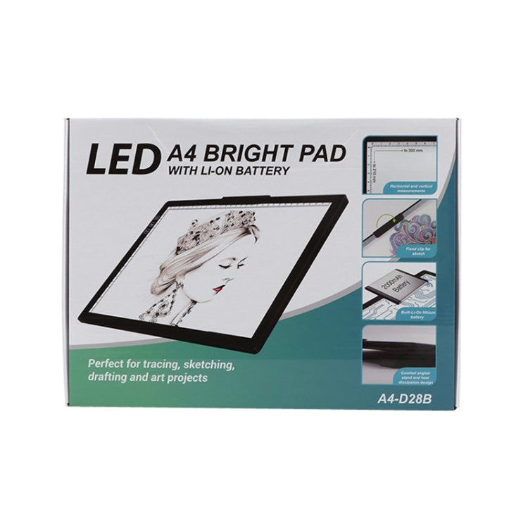 A4-D28B Rechargeable Copy Desk Drawing Board, Specification: With Charging Line+EU Plug Adapter -  by PMC Jewellery | Online Shopping South Africa | PMC Jewellery | Buy Now Pay Later Mobicred