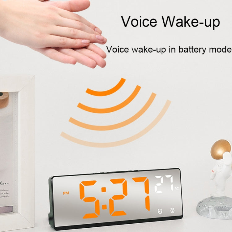 6631 LED Digital Display Multifunctional Electronic Clock Desktop Temperature Mirror Alarm Clock(White Light) - Alarm Clocks by PMc TechLife | Online Shopping South Africa | PMc TechLife | Buy Now Pay Later Mobicred