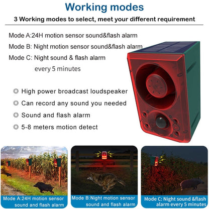 N911N Solar Alarm Infrared Sensor Sound And Light Blast Warning Light Animal Repeller(English Version) - Alarm System by PMC Jewellery | Online Shopping South Africa | PMC Jewellery