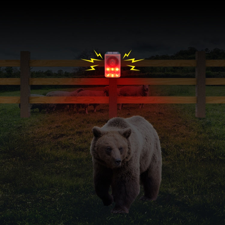 N911N Solar Alarm Infrared Sensor Sound And Light Blast Warning Light Animal Repeller(English Version) - Alarm System by PMC Jewellery | Online Shopping South Africa | PMC Jewellery