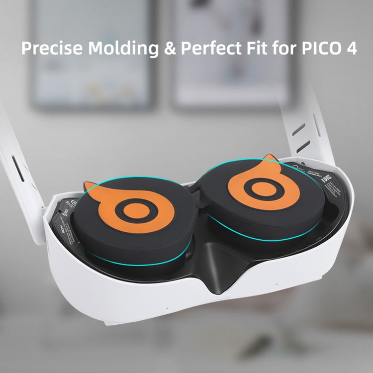 For PICO 4 Hifylux PC-ZF23 Owl Lens Protector Dust Scratch VR Glasses Silicone Case(Yellow) - VR Accessories by PMC TechLife | Online Shopping South Africa | PMC TechLife | Buy Now Pay Later Mobicred