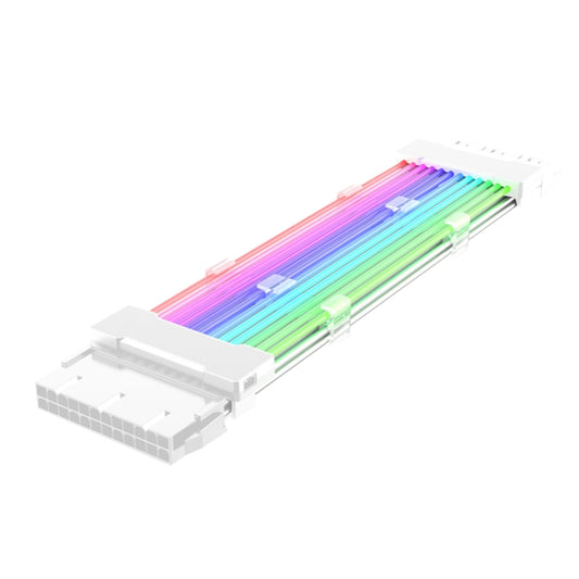 24pin Motherboard Power Supply Light Wire White 5V ARGB Neon Color Line - PCIE Cable by PMC Jewellery | Online Shopping South Africa | PMC Jewellery