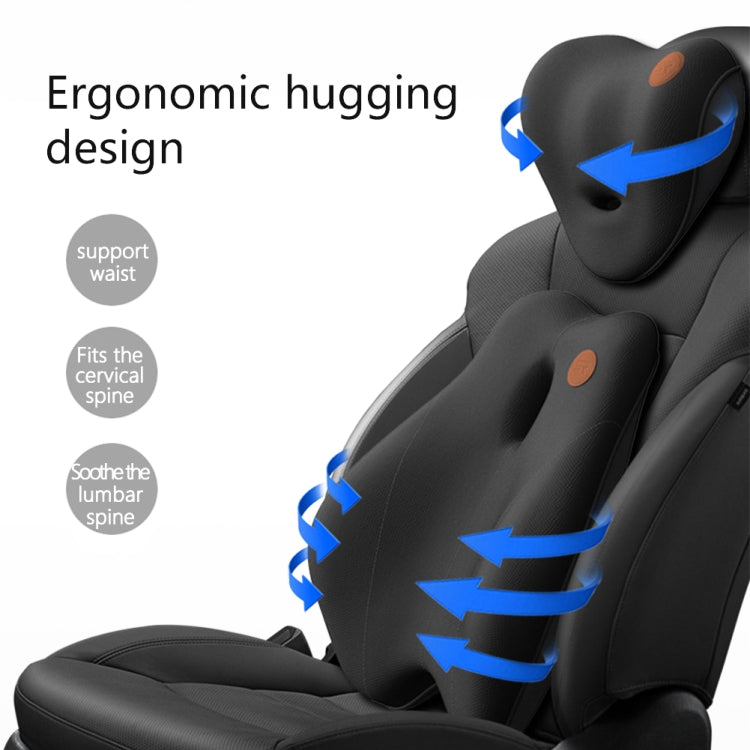 SR-21 Car Lumbar Cushion Headrest Seat Memory Foam Accessories, Style: Ordinary Lumbar Support (Black) - Seat Accessories by PMC TechLife | Online Shopping South Africa | PMC TechLife | Buy Now Pay Later Mobicred