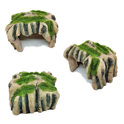 GT46 Flocked Caple Box Turtle Hiding Nest Moss Cave Turtle Cave Sunbed - Reptile Supplies by PMC Jewellery | Online Shopping South Africa | PMC Jewellery