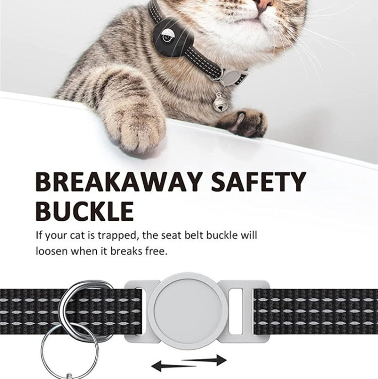 For AirTag Tracker Silicone Case Reflective Pet Cat Collar With Bell(Luminous Pink) - Pet Series by PMC TechLife | Online Shopping South Africa | PMC TechLife