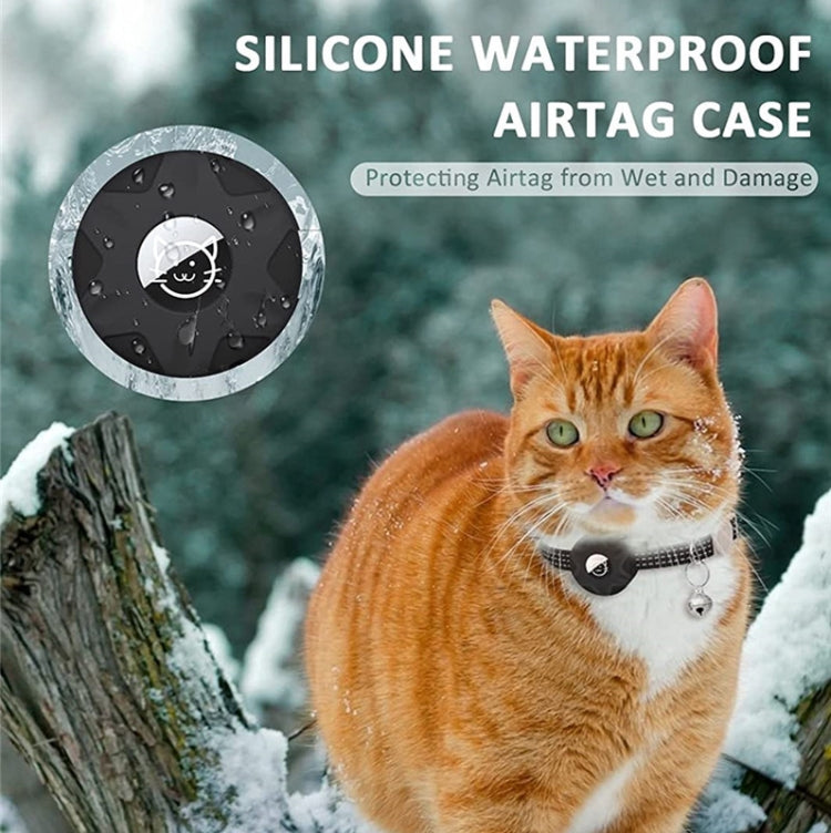 For AirTag Tracker Silicone Case Reflective Pet Cat Collar With Bell(Luminous Pink) - Pet Series by PMC TechLife | Online Shopping South Africa | PMC TechLife