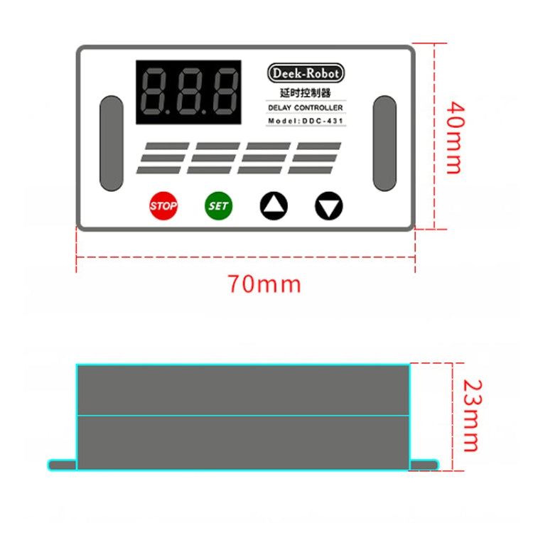 Deek-Robot DDC-431 Timer Delay Relay Switch Digital LED Display Delay Controller - Relay Module by PMC TechLife | Online Shopping South Africa | PMC TechLife