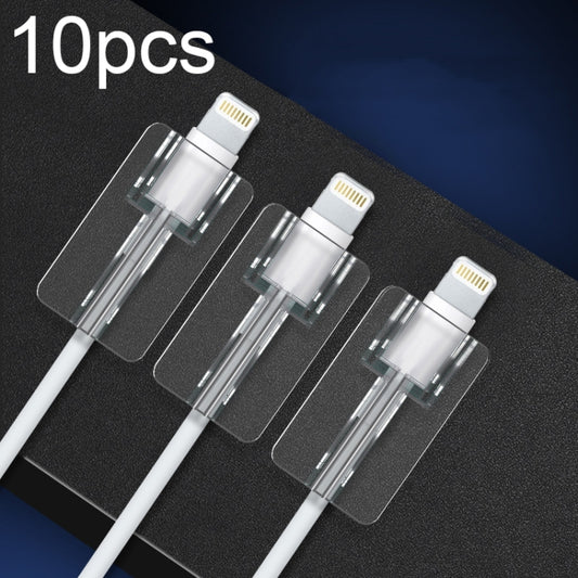 10pcs Square Transparent Data Cable Protective Sleeve Durable Break-Resistant Cable Winder(8 Pin) - Cable Organizer by PMC Jewellery | Online Shopping South Africa | PMC Jewellery | Buy Now Pay Later Mobicred