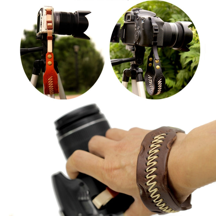 Zeku Retro Leather SLR Wristband Anti-drop Camera Wrist Strap without Camera(Red) - Camera Strap by PMC TechLife | Online Shopping South Africa | PMC TechLife | Buy Now Pay Later Mobicred