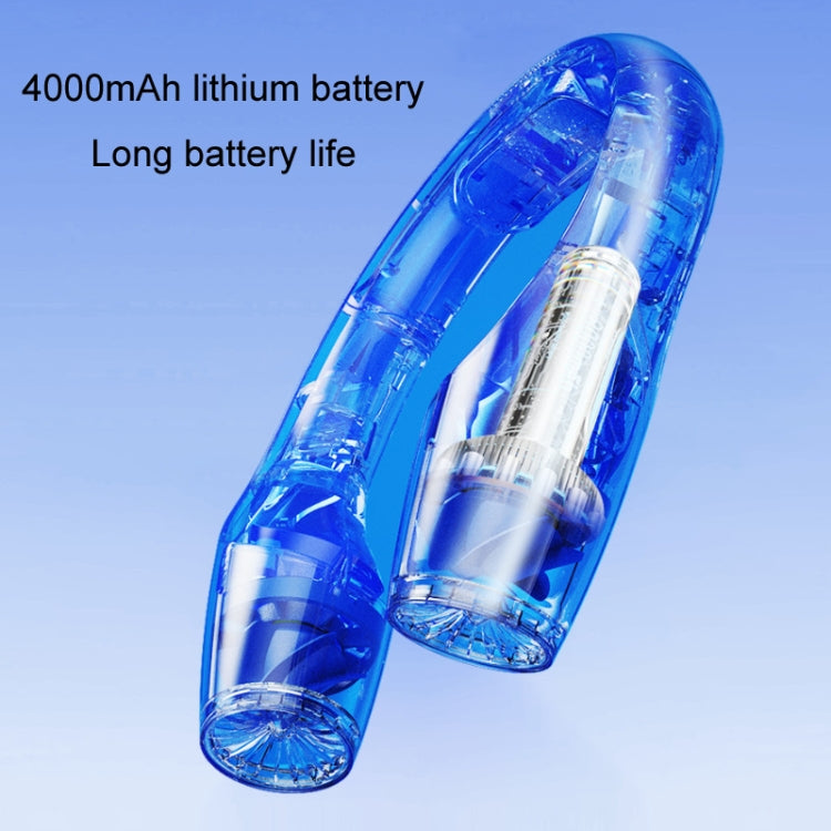 USB Charging Big Wind Cooling Leafless Hanging Neck Fan(Blue) - Electric Fans by PMC TechLife | Online Shopping South Africa | PMC TechLife | Buy Now Pay Later Mobicred