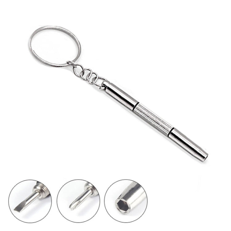 3 In 1 Watch Repair Mini Screwdriver Multifunctional Eyeglass Repair Screwdriver(Plastic Handle) - Screwdriver by PMC TechLife | Online Shopping South Africa | PMC TechLife