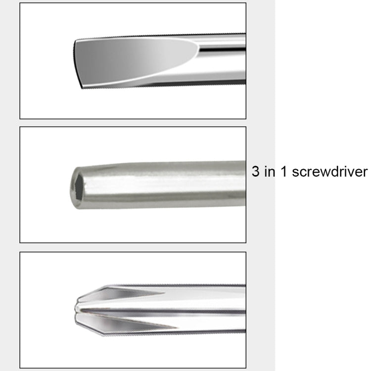 3 In 1 Watch Repair Mini Screwdriver Multifunctional Eyeglass Repair Screwdriver(Plastic Handle) - Screwdriver by PMC TechLife | Online Shopping South Africa | PMC TechLife