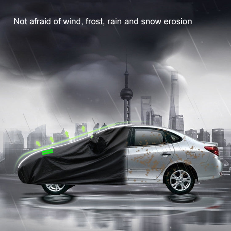 190T Silver Coated Cloth Car Rain Sun Protection Car Cover with Reflective Strip, Size: M - PE Material by PMC Jewellery | Online Shopping South Africa | PMC Jewellery | Buy Now Pay Later Mobicred