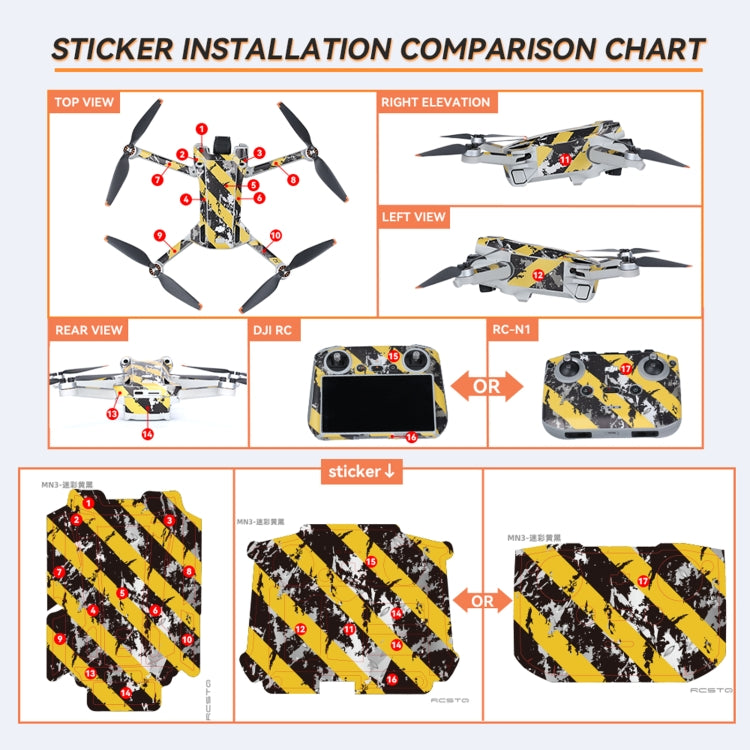 For DJI Mini 3 Pro Remote Control Body Sticker ,Spec: RC-N1 Without Screen(Boy) -  by RCSTQ | Online Shopping South Africa | PMC Jewellery | Buy Now Pay Later Mobicred