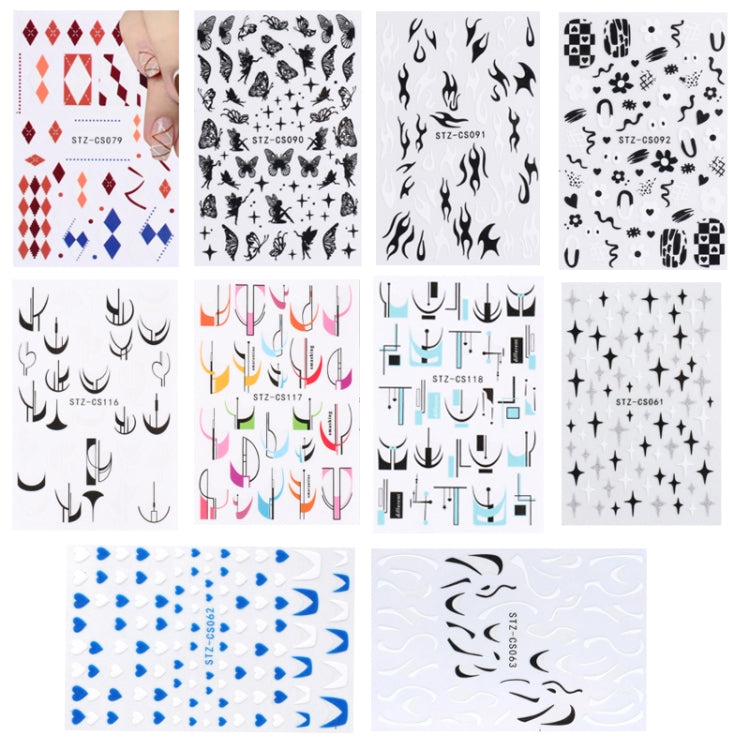 French Style Manicure Sticker Pop Stripe Line Nail Sticker(Stz-CS062) - Nail Stickers by PMC Jewellery | Online Shopping South Africa | PMC Jewellery | Buy Now Pay Later Mobicred