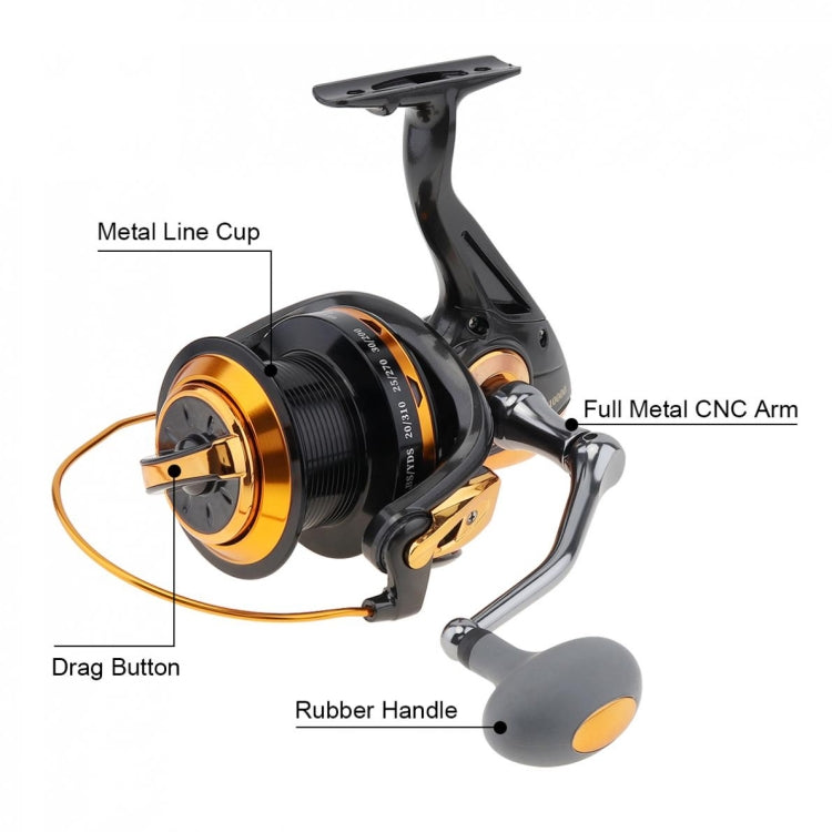 TF8000 Long-distance Casting Reel Large Gapless Sea Rod Fishing Reel Spinning Reel - Fishing Reels by PMC Jewellery | Online Shopping South Africa | PMC Jewellery