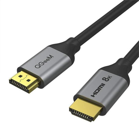 QGeeM QG-AV17 HDMI To HDMI Connection Cable Support 8K&60Hz 1m Length - Cable by QGeeM | Online Shopping South Africa | PMC Jewellery | Buy Now Pay Later Mobicred