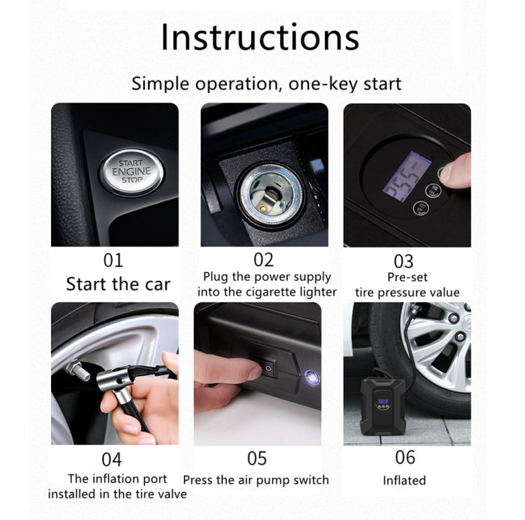 SUITU  ST-818  DC 12V Wired Car Air Pump Tire Inflator With LED Lighting Digital Display Model - Inflatable Pump by SUITU | Online Shopping South Africa | PMC Jewellery