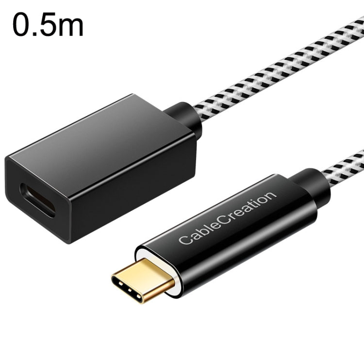 CC0316 0.5m Type-C / USB-C Male to Female Extension Cable Computer Phone Charging Cable(Black) - Cable & Adapters by PMC Jewellery | Online Shopping South Africa | PMC Jewellery | Buy Now Pay Later Mobicred