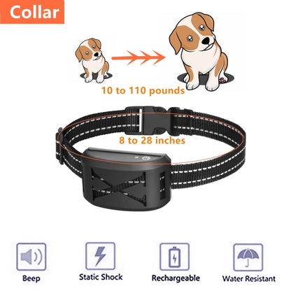 2-In-1 500m Electric Dog Fence & Remote Training Collar Adjustable Vibration & Shock For 3 Dogs(Black) - Training Aids by PMC Jewellery | Online Shopping South Africa | PMC Jewellery