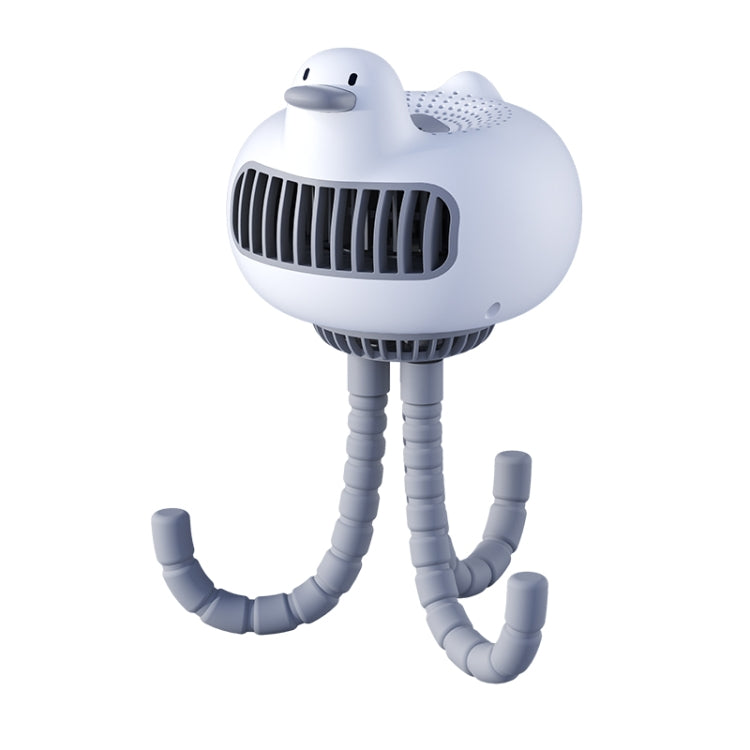 WT-E20 Stroller Fan USB Mute Portable Octopus High Air Volume Mini Fan, Style: Shake Head Type (White) - Electric Fans by PMC Jewellery | Online Shopping South Africa | PMC Jewellery | Buy Now Pay Later Mobicred