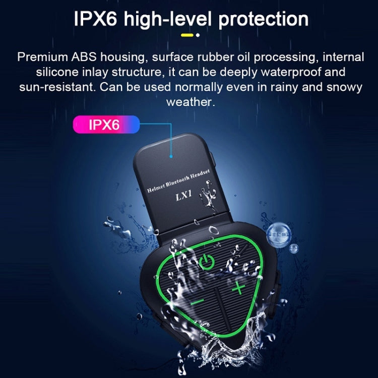 LX1 Motorcycle Half Helmet Waterproof Wireless 5.3 Bluetooth Headset, Version: English(Classic Red) - Motorcycle Walkie Talkie by PMC TechLife | Online Shopping South Africa | PMC TechLife | Buy Now Pay Later Mobicred