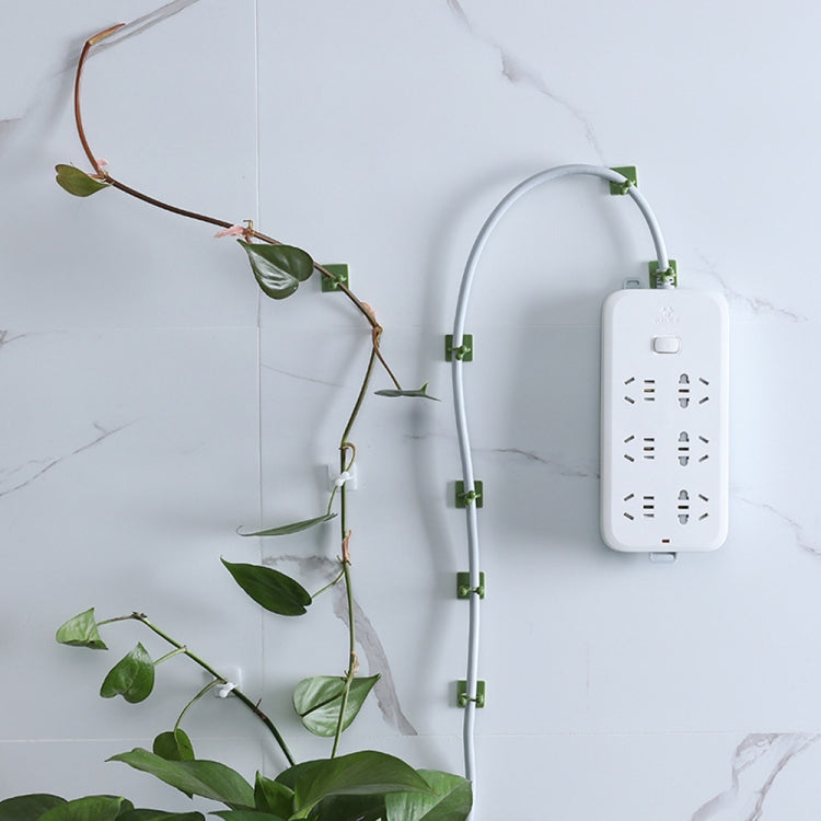 Medium 50pcs Plant Climbing Wall Buckle Vine Traceless Plant Fixer Self-Adhesive Hooks(Green) - Plant Support & Care by PMC TechLife | Online Shopping South Africa | PMC TechLife