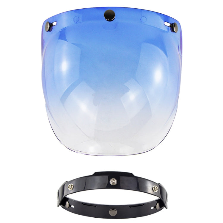 Motorcycle Helmet Three-Button Windproof Lens With Bracket(Gradient Blue) - Helmets by PMC Jewellery | Online Shopping South Africa | PMC Jewellery | Buy Now Pay Later Mobicred