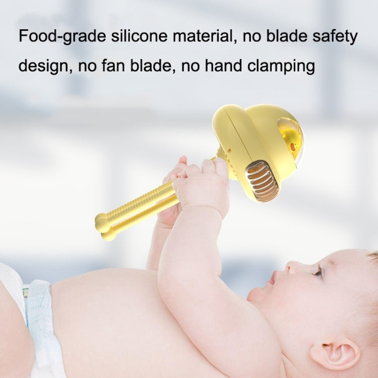 Shaking Head Stroller Fan Leafless Octopus Mute Portable Mini Fan Normal Version (Yellow) - Electric Fans by PMC TechLife | Online Shopping South Africa | PMC TechLife | Buy Now Pay Later Mobicred