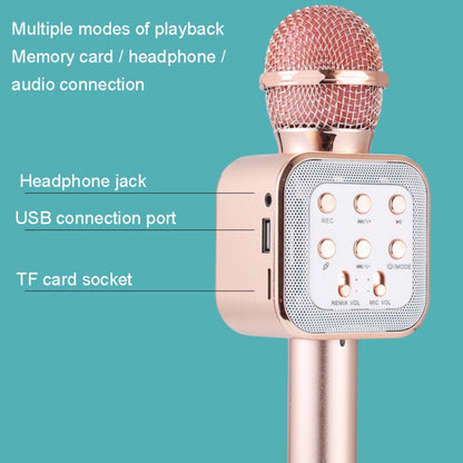 WS-1818 LED Light Flashing Microphone Self-contained Audio Bluetooth Wireless Microphone(Blue) - Microphone by PMC Jewellery | Online Shopping South Africa | PMC Jewellery | Buy Now Pay Later Mobicred