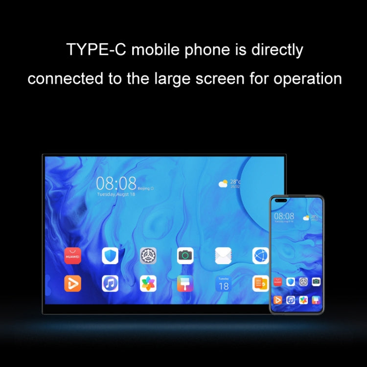 13.3 inch Touch Version 4K Portable External Extended Screen Display For Switch/PS5/Mobile Phone/Computer(UK Plug) - LCD Monitors by PMc TechLife | Online Shopping South Africa | PMc TechLife | Buy Now Pay Later Mobicred